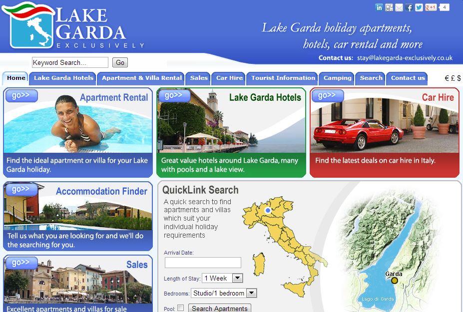 Holiday website design screen-grab
