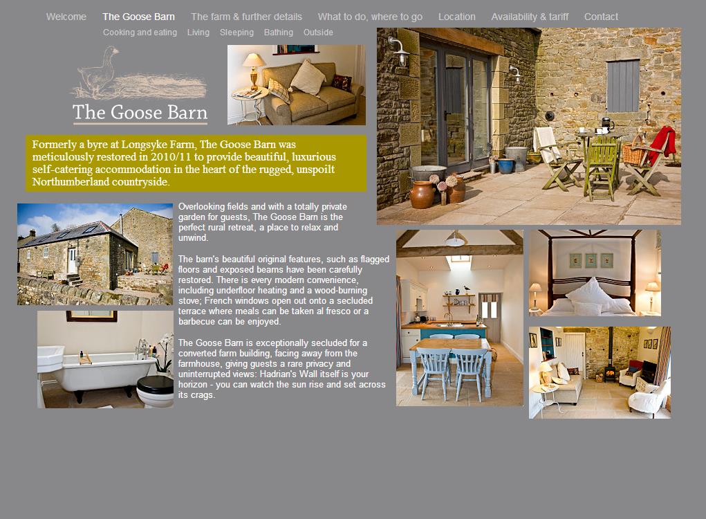 Cottage rental brochure website design